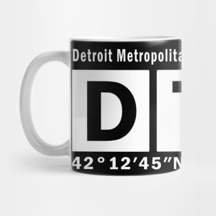 DTW Airport, Detroit Metropolitan Wayne County Airport Mug